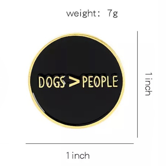 6/$30 Preferences Dogs > People Enamel Pin - Picture 2 of 2